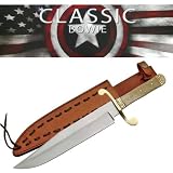 Trademark Classic Brass Handle Bowie Knife with sheath