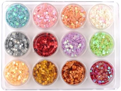 Stella Cosmetic Beauty Nail 12 Different Colors Flower Shape Decoration Kit