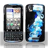 Premium - Motorola A957/XT610/Droid Pro Blue Flower Cover - Faceplate - Case - Snap On - Perfect Fit Guaranteed