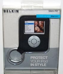 Belkin iPod nano 3rd Generation Video, Slim Fit - Black Design with Carabiner. Fits 4GB / 8GB (1 Case)