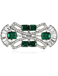 Ben-Amun Jewelry "Emerald Deco" Crystal Brooch