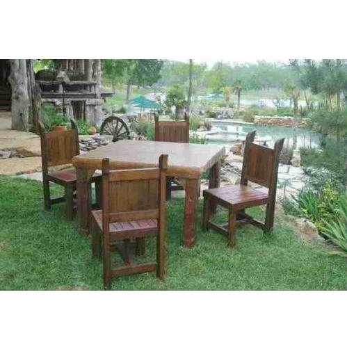 Groovystuff Teak Wood Ranch House Card Table