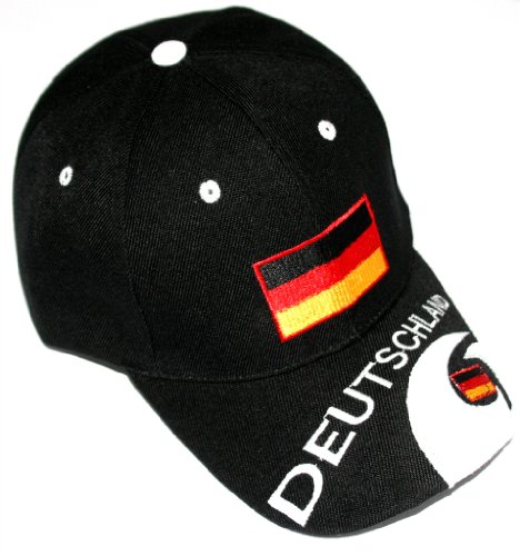 Kappe Deutschland in schwarz Fußball Nationalmannschaft WM 2010 Süd Africa Fan Artikel