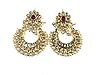 Mogul Danglers Bollywood Pearl Polki Earringt Ethnic Boho Fashion Jewelry