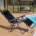 New Case of (2) Black Zero Gravity Chairs Recliner Lounge Patio Chairs Folding