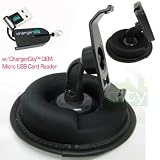 Chargercity OEM Garmin Nuvi 200 200w 205 205w 250 250w 245 245w 255 255w 255t 255wt 260 260w 265 265w 265t 265wt 270 270w 275 275t 285 285w 285wt GPS Mini Beanbag Friction Mount Kit. Bundle include Friction mount, Nuvi 2xx Bracket Cradle & Chargercity Micro SD Memory Card Reader with Manufacture direct replacement warranty. (Compare to Garmin 010-10908-00)