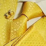 Mens Designer Gold Dots Tuxedo Vest Set Match Necktie Cufflinks Bowtie Hanky Set for Suit Vs1007