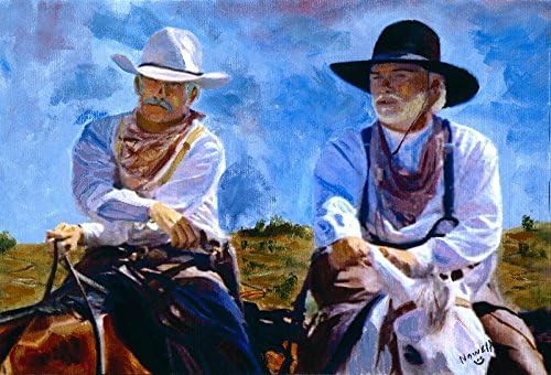 Lonesome Dove Gus And Call 12" x 18" Canvas Print 13 x 19 0ver All Size