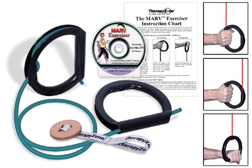 MARV Exerciser Resistance Tube with Handles with DVD Workout, Extra Heavy, Blue