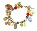 Bracelet - B172 - Assorted Beads - Charm Style ~ Antique Gold Tone