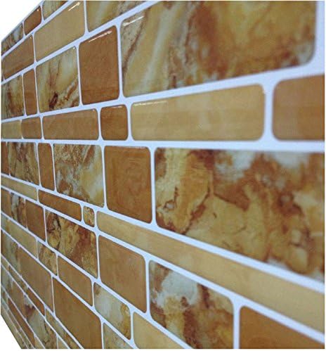 Smart Tile Sticker 10.25"x 10.25" Adhesive Vinyl Wall Tiles, Urban Oblong, Pack of 10