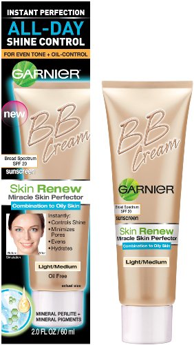 Garnier Skin Renew Miracle Skin Perfector Bb Cream, Combination To Oily Skin, Light/Medium, 2 Fluid Ounce