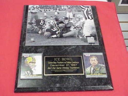 Bart Starr ICE BOWL 2 Card Collector Plaque