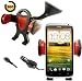 Mobilizers: In Car Charger And Dashboard, Air vent & Windscreen Suction Mount Holder Cradle Kit With 360° Degree Rotation And Incline Feature For All New Models Including HTC 7 Mozart, 7 Pro, 7 Trophy, Aria, ChaCha, Desire, Desire HD, Desire S, Desire Z, Evo 3D, Google Nexus One, Gratia, HD Mini, HD2, HD7, Hero, Incredible S, Legend, One S, One V, One X, Radar, Salsa, Sensation, Sensation XE, Sensation XL, Smart, Titan, Wildfire, Wildfire S