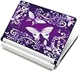 Meffort Inc&reg; 15 15.6 Inch Laptop Notebook Skin Sticker Cover Art Decal Fits Laptop Size of 13" 13.3" 14" 15" 15.6" 16" HP Dell Lenovo Asus Compaq Asus Acer Computers (Free Wrist Pad) (Purple Butterfly)