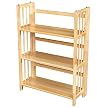 Stackable Folding Bookshelf - Natural