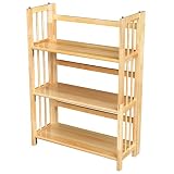 Office Products : Stackable Folding Bookshelf- Natural