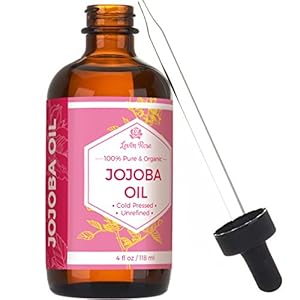 Leven Rose Organic 100% Pure Cold Pressed Unrefined Natural Jojoba Oil, 4 oz
