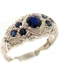 High Quality Solid 925 Sterling Silver Natural Sapphire band Ring - Finger Sizes 4 to 12 Available