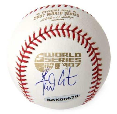 Upper Deck Garrett Atkins Autographed World Series Baseball (UDA)