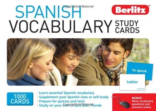 Spanish Berlitz Vocabulary Study Cards (Berlitz Study Cards) by Berlitz (2011) Cards