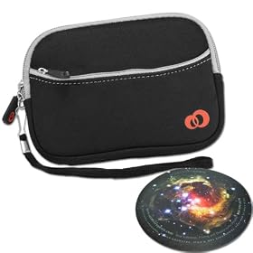 Sleek (Black) Neoprene Padded Case for your Flip UltraHD / Video / Video Ultra Pocket Video Camera ***Includes Lens Cleaner***