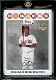 2008 Topps Baseball Cards # 259 Emilio Bonifacio (RC) - Arizona Diamondbacks - MLB Baseball Rookie Card in a Protective Screw Down Display Case