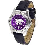 Kansas State Wildcats NCAA AnoChrome Sport Ladies Watch (Leather Band)