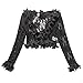 Modekini Women's Long Sleeves Sheer Floral Lace Cover Up Shrug
