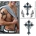 GGSELL Extra large size cross totem temporary tattoos 8.66x8.07