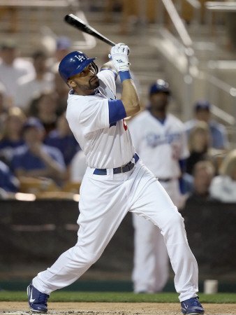 San Francisco Giants v Los Angeles Dodgers, GLENDALE, AZ - MARCH 04: Matt Kemp Photographic Poster Print by Christian Petersen, 9x12