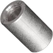 Round Spacer, 2011 Aluminum, Plain Finish, #10 Screw Size, 1/2" Length (Pack of 10)