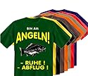 T-Shirt Bin am Angeln Ruhe Abflug