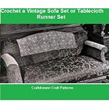 Crochet a Vintage Sofa Set Pattern - Crochet Motif Pattern for Sofa Head and Arm Rests