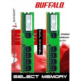 Buffalo Technology D2U533B-1G/BR Select DDR2 DIMM 1GB PC2-4200 Memory