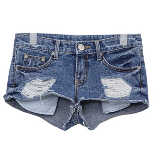 (イイネショップ) eeNeshop ダメージ加工 デニム ショート パンツ