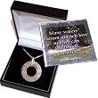 Many waters can not quench love ...- &nbsp;Bible verse necklace ( 2.5cm or 1 inch ) - with Silver Chain and cards