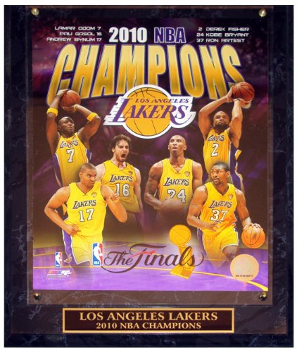 Los Angeles Lakers (2010 NBA Finals Champions Composite) Licensed 8x10 Photo Plaque