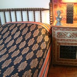 Kilim Noir ~ Exotic Designer Black Gold Luxury King Duvet CoverÊ