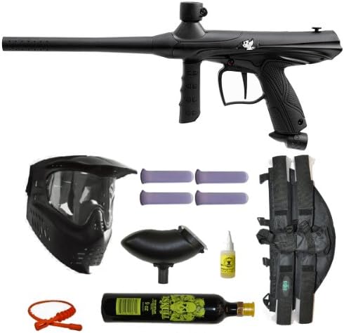 Tippmann Gryphon Paintball Marker Gun 3Skull 4+1 9oz Mega Set - Black