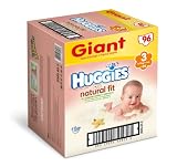 Huggies - 2065652 - Natural Fit Giant - Taille 3 - 4-9 kg x 96 Couches