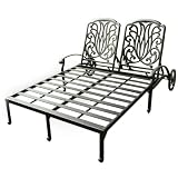 Darlee Elisabeth Cast Aluminum Outdoor Patio Double Chaise Lounge - Antique Bronze