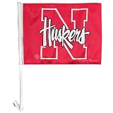 Rico Nebraska Cornhuskers Car Flag