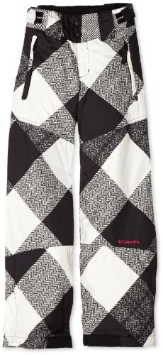 Snow Pant:Columbia Girls 7-16 Crushed Out Pant, Black Gingham Print, 10/12 Images