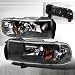 94-01 Dodge RAM 1Pc Headlights Black