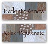 Words To Live By Blue/Brown: Relax and Reflect Set by Angela D'Amico 20x8 Art Print Poster