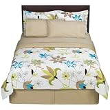 Contemporary Home Scandinavian Bed in a Bag - Brown/ Green