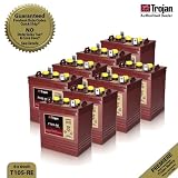8x Trojan T105-RE Renewable Energy 6V GC2 Deep Cycle Battery 225Ah
