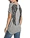 Tulucky Womens Summer Fashion Angel Wing Loose Tops O-Neck T Shirts