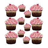 12 Cute Pink Cupcakes Mini Wall Stickers Sherri Blum